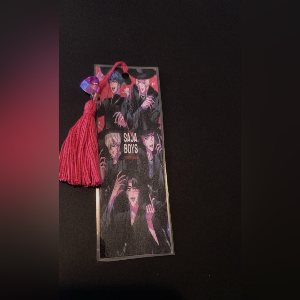 Saja Boys Bookmark with Pink Tassel